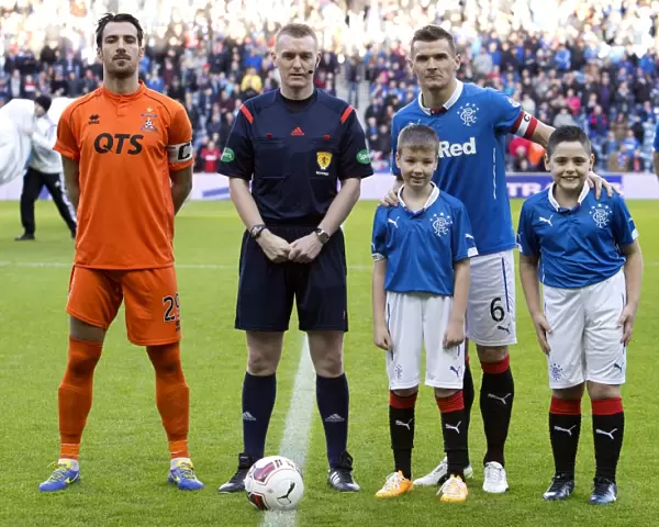 Scottish Cup Showdown at Ibrox: Rangers vs Kilmarnock with Captain Lee McCulloch and the Scottish Cup Mascots (2003 Victory)