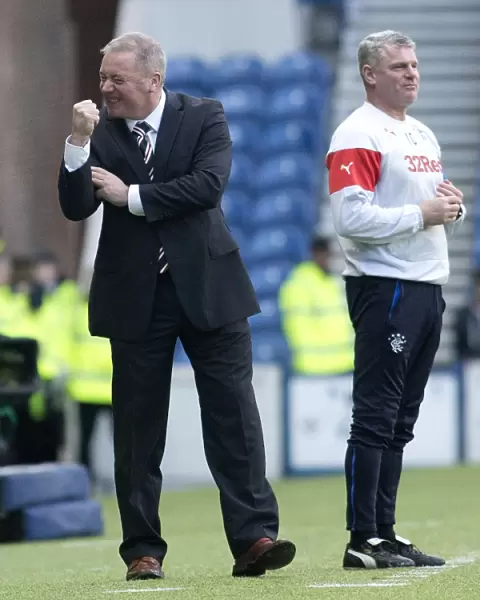 Ally McCoist and Kris Boyd: Celebrating Rangers Scottish Cup Victory at Ibrox Stadium (Round 4)