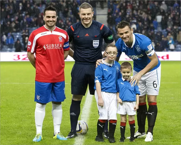 Rangers Football Club: 2003 Scottish Cup Champions - Celebrating Victory with Captain Lee McCulloch and Mascots at Ibrox Stadium