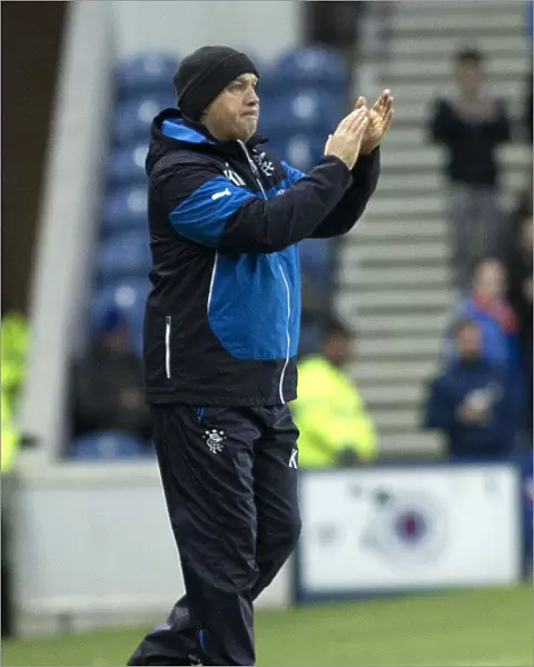 Rangers FC: Kenny McDowall Fires Up Players at Ibrox Stadium during SPFL Championship Match against Dumbarton