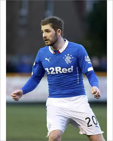 Rangers Kyle Hutton at Indorrill Stadium: Facing Off in SPFL Championship against Alloa Athletic