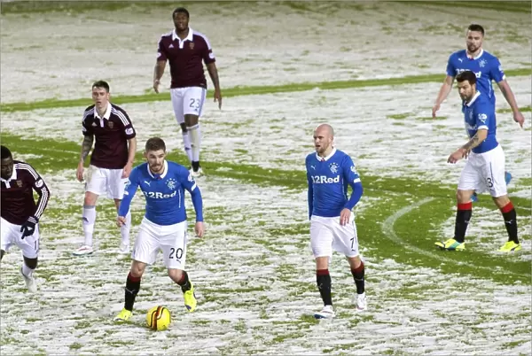 Rangers Kyle Hutton Charges Forward at Ibrox Stadium: Scottish Championship Showdown Against Heart of Midlothian (Scottish Cup Champions 2003)