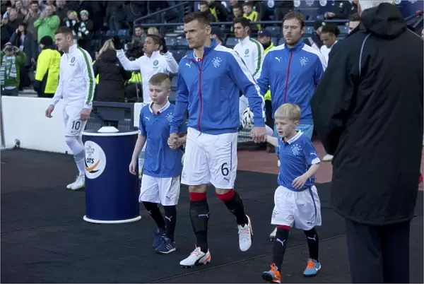 Rangers vs Celtic Semi-Final Showdown at Hampden Park: Lee McCulloch and Excited Mascots