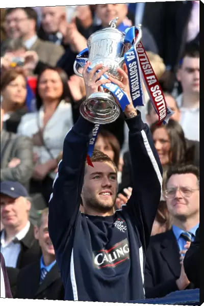 Rangers Football Club: Scottish Cup Victory - Jordan McMillan Celebrates with the Trophy (2008)