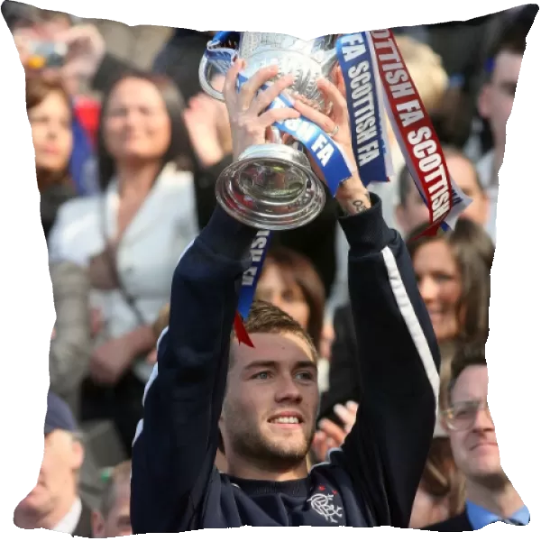 Rangers Football Club: Scottish Cup Victory - Jordan McMillan Celebrates with the Trophy (2008)