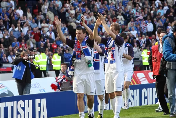 Rangers Football Club: A Heartfelt Reunion at the 2008 Scottish Cup Final - McCulloch and Whittaker Embrace Adoring Fans