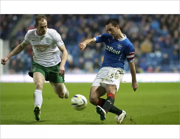 Clash of Captains: Lee Wallace (Rangers) vs David Gray (Hibernian) - Scottish Championship Showdown at Ibrox Stadium (Scottish Cup Winners 2003)