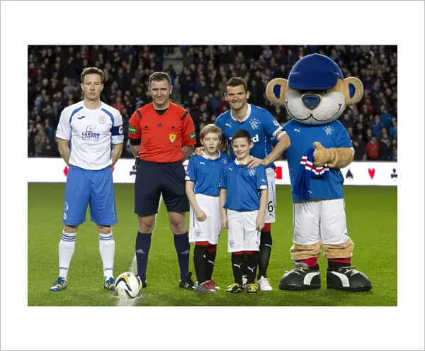 Rangers Captain Lee McCulloch and Mascots Rally Team Spirit at Ibrox Stadium - Scottish Championship: Rangers vs. Queen of the South
