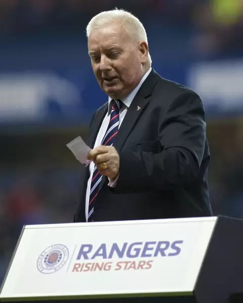 Rangers Football Club: Alex MacDonald Selects Winning Ticket for Rising Star Draw at Ibrox Stadium - Scottish Championship Match vs. Queen of the South