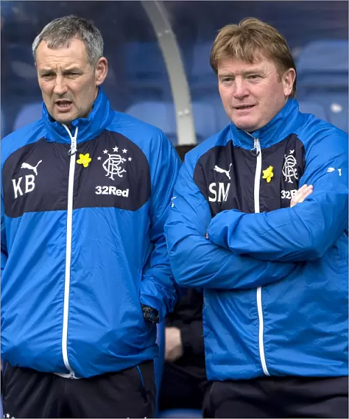 Stuart McCall and Kenny Black: Leading Rangers at Ibrox Stadium - Scottish Championship Match vs. Cowdenbeath (2003 Scottish Cup Winners)