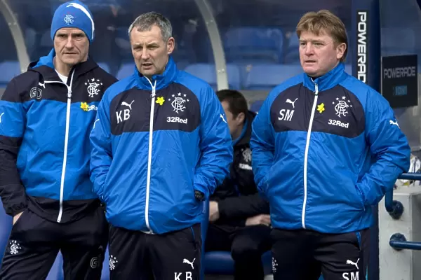 McCall, Black, and Durie: Leading Rangers at Ibrox Stadium during Scottish Championship Match against Cowdenbeath