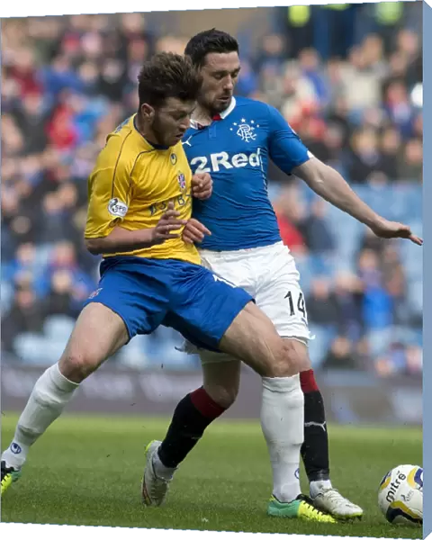 Clash at Ibrox: A Battle Between Nicky Clark and Darren Brownlie in Scottish Championship Action