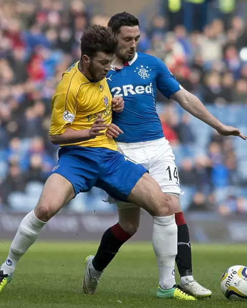 Clash at Ibrox: A Battle Between Nicky Clark and Darren Brownlie in Scottish Championship Action