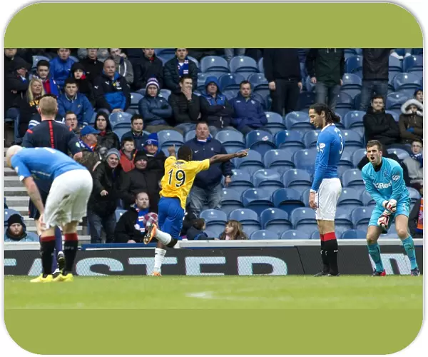 Thrilling Goal: Kudus Oyenuga Scores for Rangers vs Cowdenbeath at Ibrox Stadium, Scottish Championship