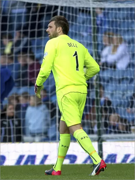Rangers FC: Cammy Bell Guarding Ibrox Net in Scottish Championship Clash vs Raith Rovers - Scottish Cup Champion Goalkeeper in Action
