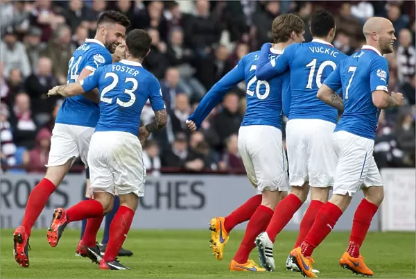 Rangers: Darren McGregor's Euphoric Goal Celebration vs. Heart of Midlothian in Scottish Championship
