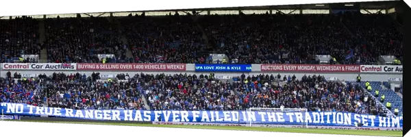 Rangers Football Club: Scottish Cup Victory 2003 - Euphoric Fans Celebrate with Scottish Cup Winners Banner