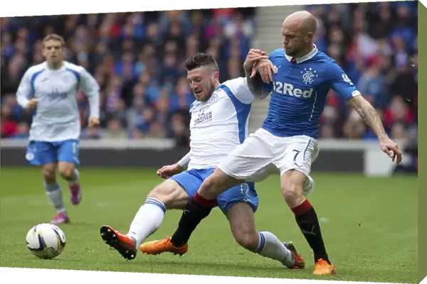 Intense Rivalry: Law vs. Kidd - Scottish Premiership Play-Offs Showdown at Ibrox Stadium