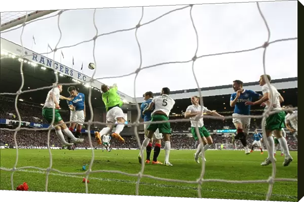 Rangers Darren McGregor Soaring High: Scottish Premiership Semi-Final Play Off Goal at Ibrox Stadium