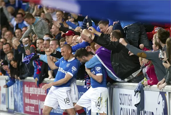 Rangers Kenny Miller: Dramatic Goal and Euphoric Celebration with Fans in Scottish Premiership Play-Off Semi-Final at Ibrox Stadium