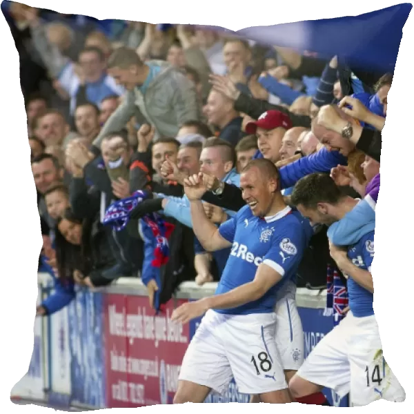 Rangers Kenny Miller: Dramatic Goal and Euphoric Celebration with Fans in Scottish Premiership Play-Off Semi-Final at Ibrox Stadium