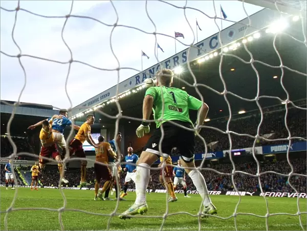 Decisive Moment: Darren McGregor Scores the Goal that Secured Rangers Scottish Premiership Play-Off Victory at Ibrox Stadium
