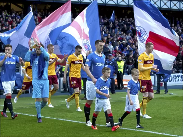Rangers Football Club: A Celebration with Captain Lee Wallace and Mascots at the 2003 Scottish Cup Final Leg, Ibrox Stadium