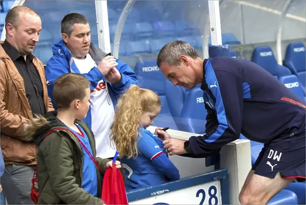 Rangers Assistant Manager David Weir Engages with Excited Fans at Pre-Season Friendly vs Burnley, Ibrox Stadium