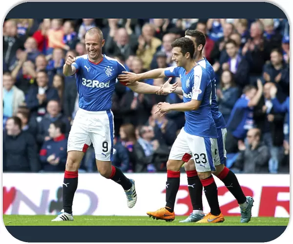Rangers: Kenny Miller's Euphoric Goal Celebration in League Cup Win Against Peterhead at Ibrox Stadium