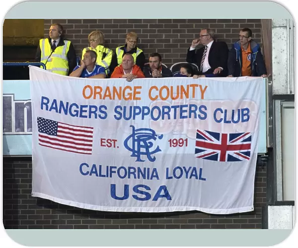 Rangers FC: Ibrox Stadium - Passionate Fans Celebrate Championship Victory with Banner