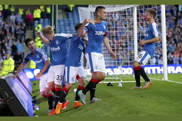 Double Trouble: Lee Wallace's Epic Dual Goal Celebration at Ibrox Stadium
