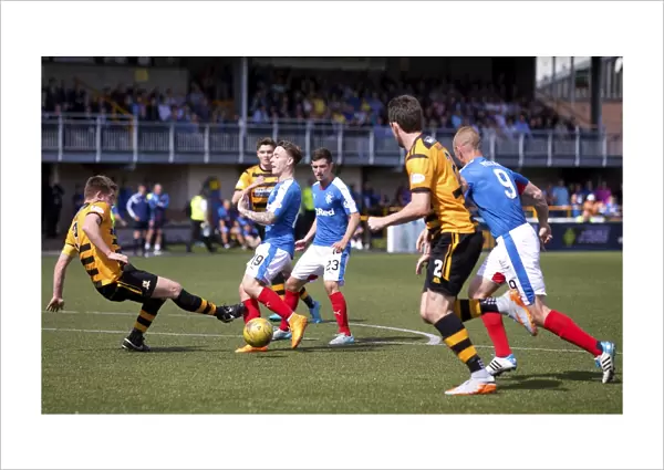 Rangers Barrie McKay Foul by Alloa Athletic's Douglas Hill in Ladbrokes Championship Match