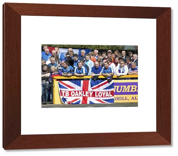 Alloa Athletic vs Rangers: Triumphant Rangers Fans at Indodrill Stadium, Ladbrokes Championship