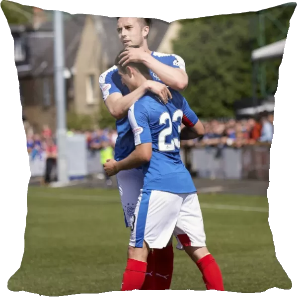 Rangers Jason Holt Scores and Celebrates with Danny Wilson: A Championship Goal at Alloa Athletic