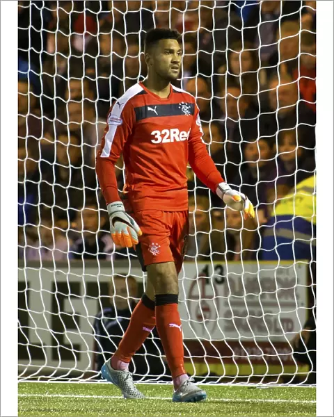 Rangers FC: Wes Foderingham Protects the Goal in League Cup Clash at Airdrieonians Excelsior Stadium