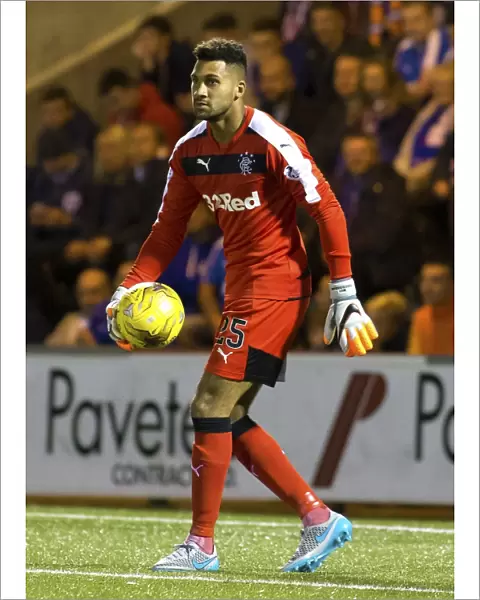 Rangers FC: Wes Foderingham on Guard at Airdrieonians Excelsior Stadium - League Cup Battle
