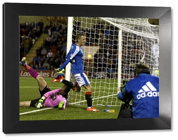 Dean Shiels Scores the Game-Winning Goal for Rangers in League Cup Round Two at Airdrieonians Excelsior Stadium