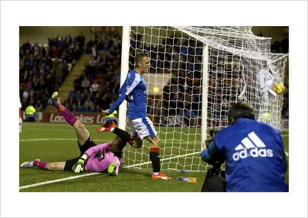Dean Shiels Scores the Game-Winning Goal for Rangers in League Cup Round Two at Airdrieonians Excelsior Stadium