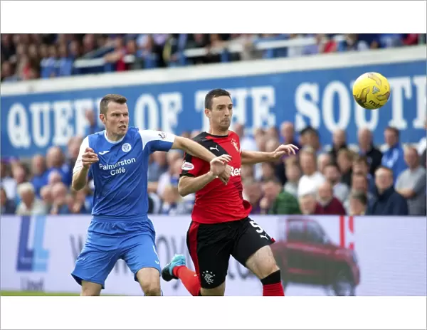 Rangers vs Queen of the South: A Championship Battle - Lee Wallace and Andy Dowie in Action