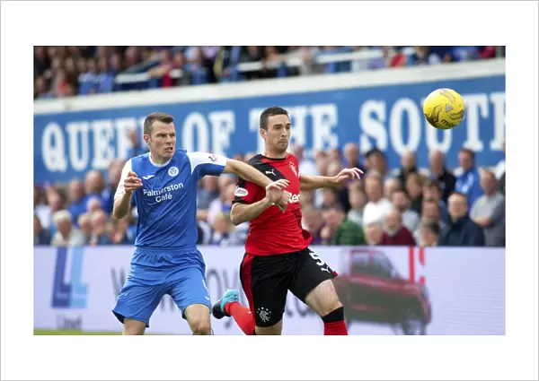 Rangers vs Queen of the South: A Championship Battle - Lee Wallace and Andy Dowie in Action