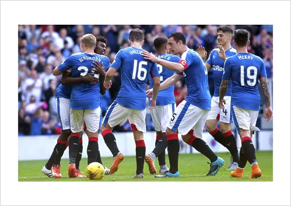 Rangers Football Club: Martyn Waghorn's Double Strike & Euphoric Team Celebration at Ibrox Stadium (Ladbrokes Championship)