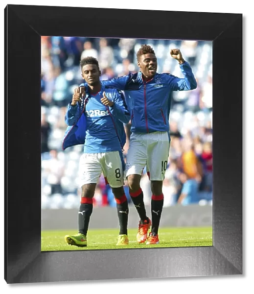 Rangers Football Club: Zelalem and Oduwa's Championship Victory Celebration at Ibrox Stadium