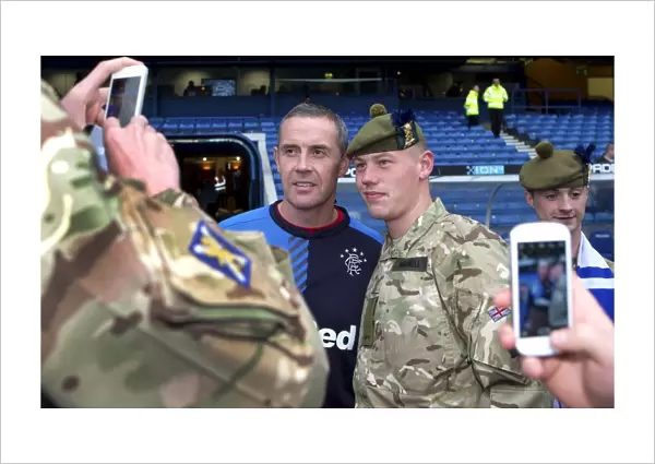 Rangers Assistant Manager David Weir Honors Armed Forces at Ladbrokes Championship Match vs. Livingston