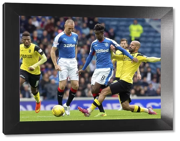 Rangers vs Livingston: Zelalem vs Faria - Intense Tackle at Ibrox Stadium