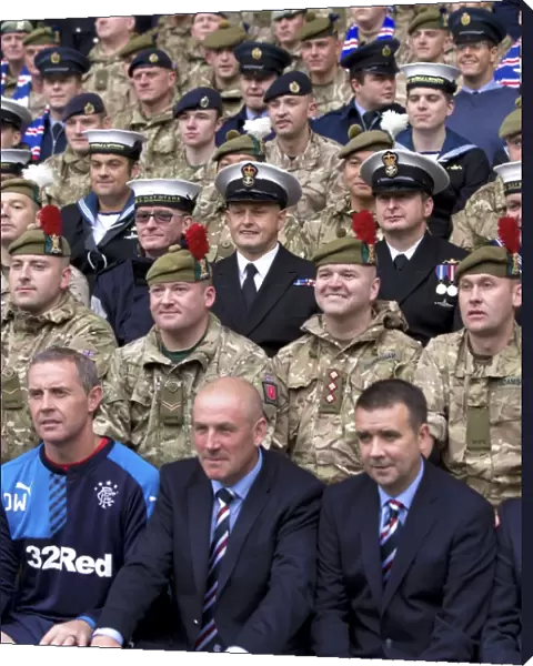 Rangers Football Club: Saluting the Armed Forces with Mark Warburton and David Weir (Scottish Cup Winning Squad, 2003)