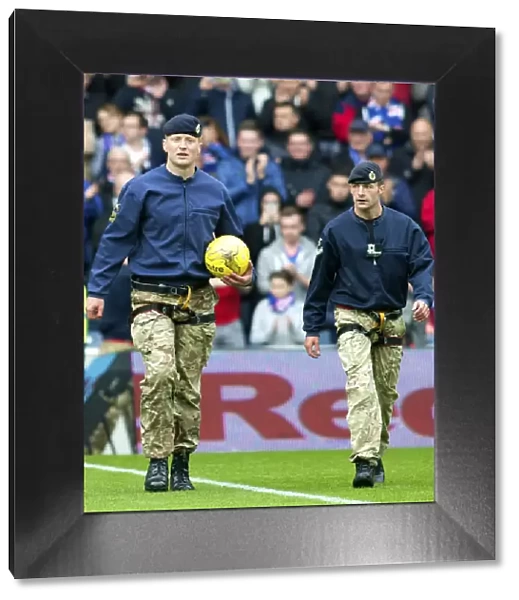 Armed Forces Salute Rangers Scottish Cup Victory: Delivering the Match Ball at Ibrox Stadium (2003)