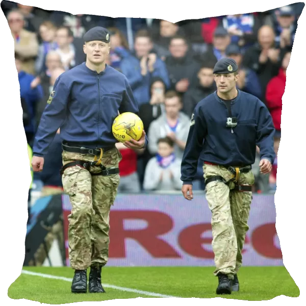 Armed Forces Salute Rangers Scottish Cup Victory: Delivering the Match Ball at Ibrox Stadium (2003)
