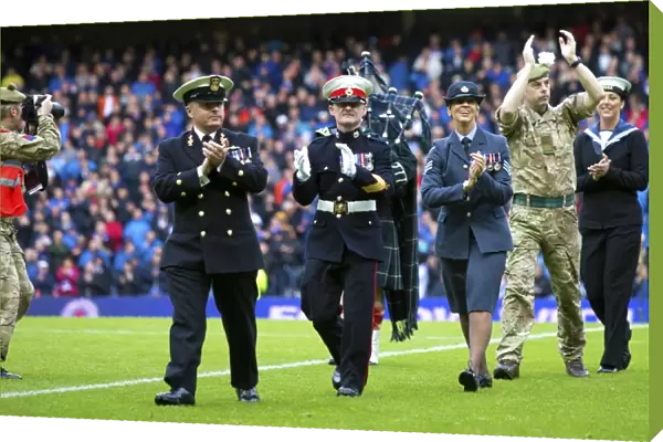 Honoring Heroes: Salute to Armed Forces at Ibrox Stadium - Scottish Cup Champions 2003