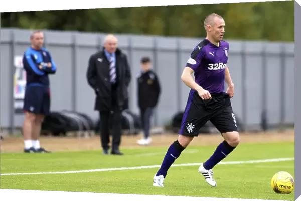 Rangers Kenny Miller in Action at Dumbarton's The Cheaper Insurance Direct Stadium (Scottish Cup Winning Moment)