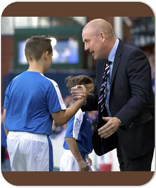 Rangers vs St Johnstone: Mark Warburton Greets Ibrox Stadium Mascots in Scottish League Cup